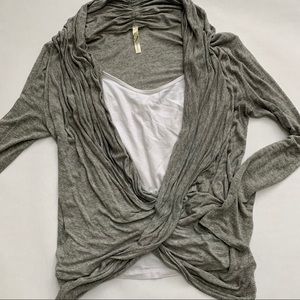 Grey crossover lightweight top